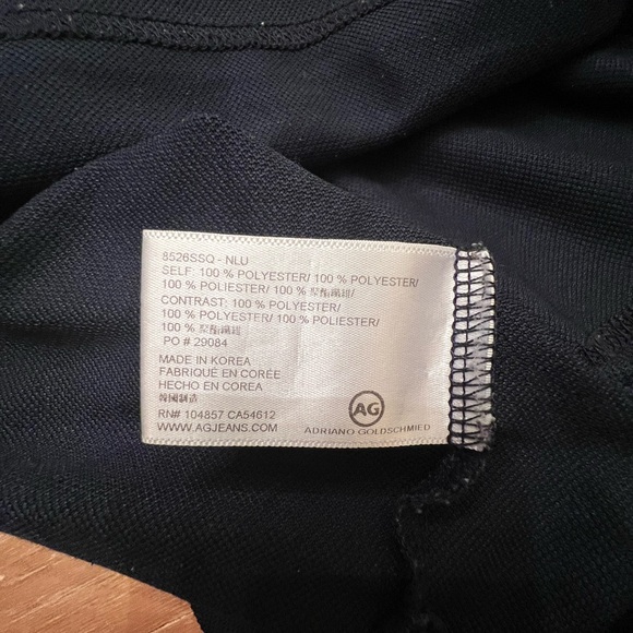 Mens Navy Blue AG Adriano Goldschmied Green Label Polo size Medium - Picture 5 of 5